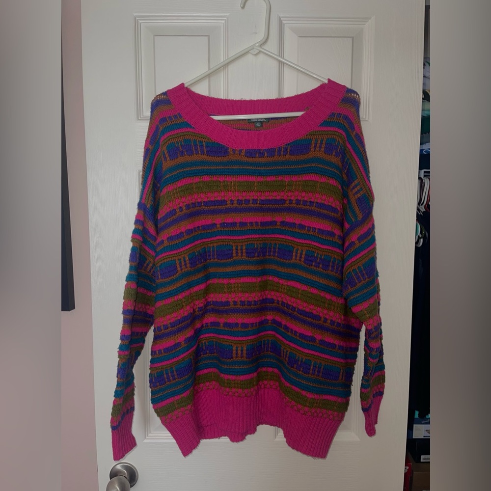 wild fable sweater | size XXL | pink, brown, green, blue, purple